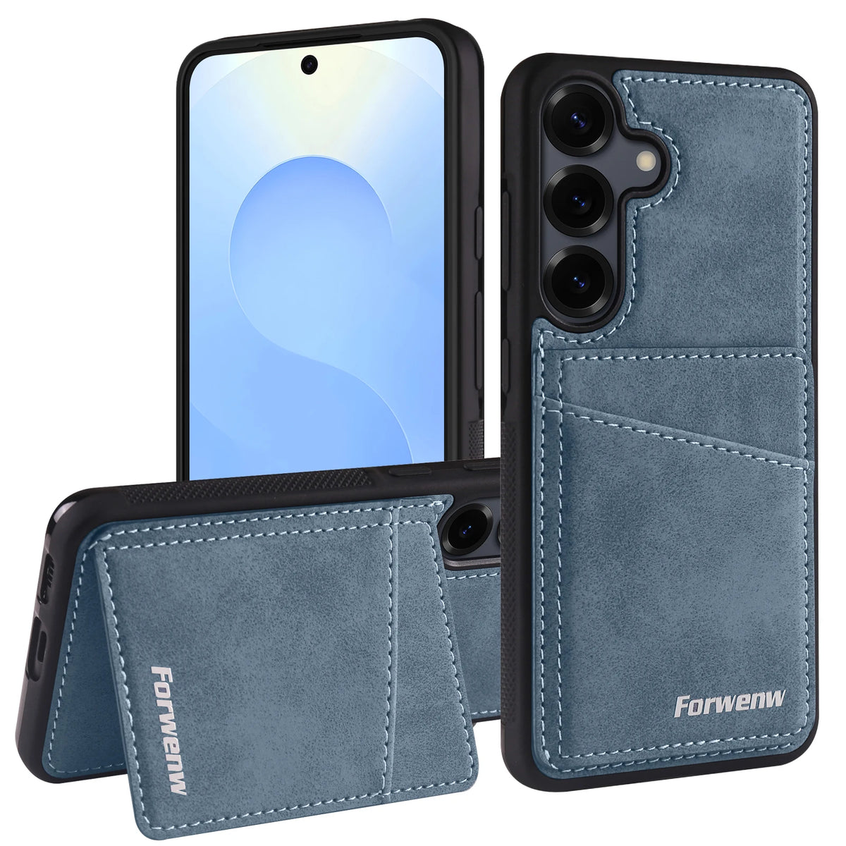 Cards Solt Wallet Leather Case for Samsung Galaxy A16 A36 A56 S25 Edge S24 Ultra S23 FE S22 S21 Plus A15 A35 A55 Magnetic Cover