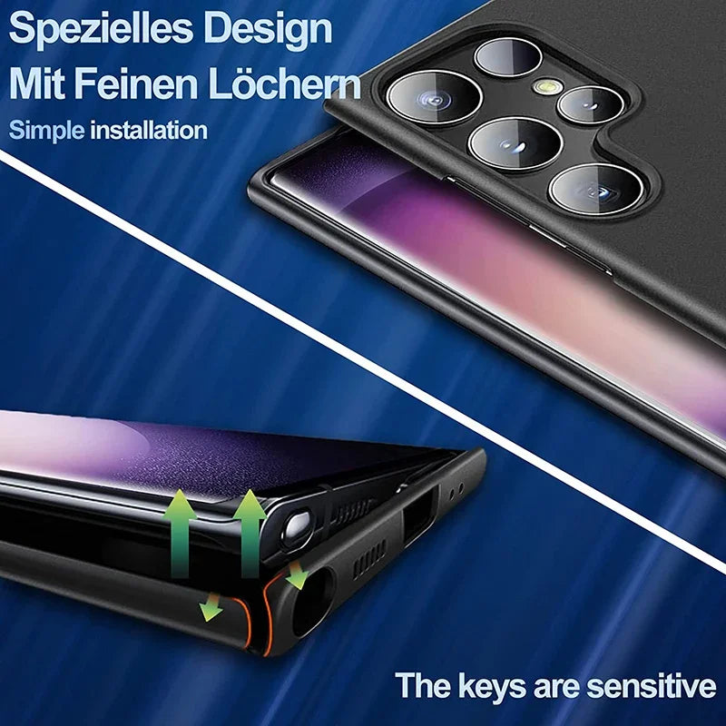 Ultra Thin Matte Hard PC Case For Samsung Galaxy S26 Ultra S25FE S24 S23 S22 S21 S20 Note 20 Ultra Plain Slim Back Cover Coque
