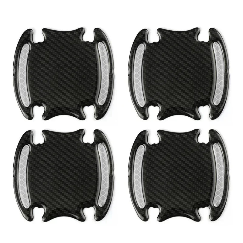 Universal Door Handle Sticker 3D Carbon Fiber Car Door Handle Paint Scratch Protector Sticker Auto Door Handle Scratch Cover