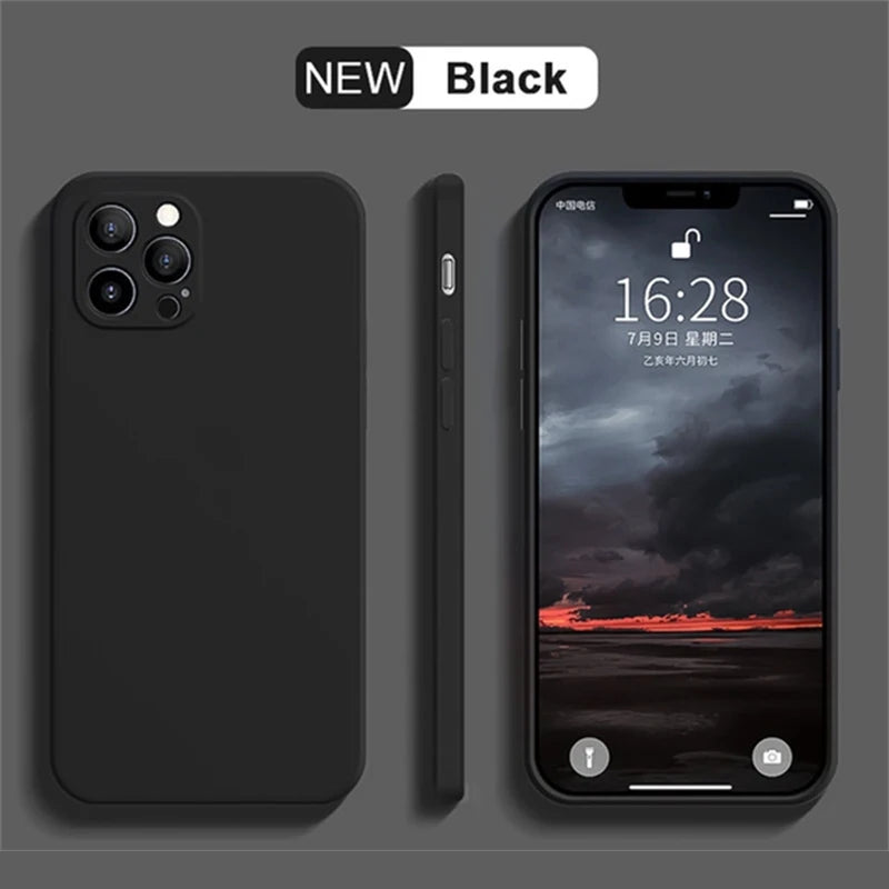 Original Soft Silicone Phone Case For iPhone 17 16 Pro Max 15 14 13 12 11 Pro Max Mini X XR XS 7 8 Plus SE Back Cover Cases
