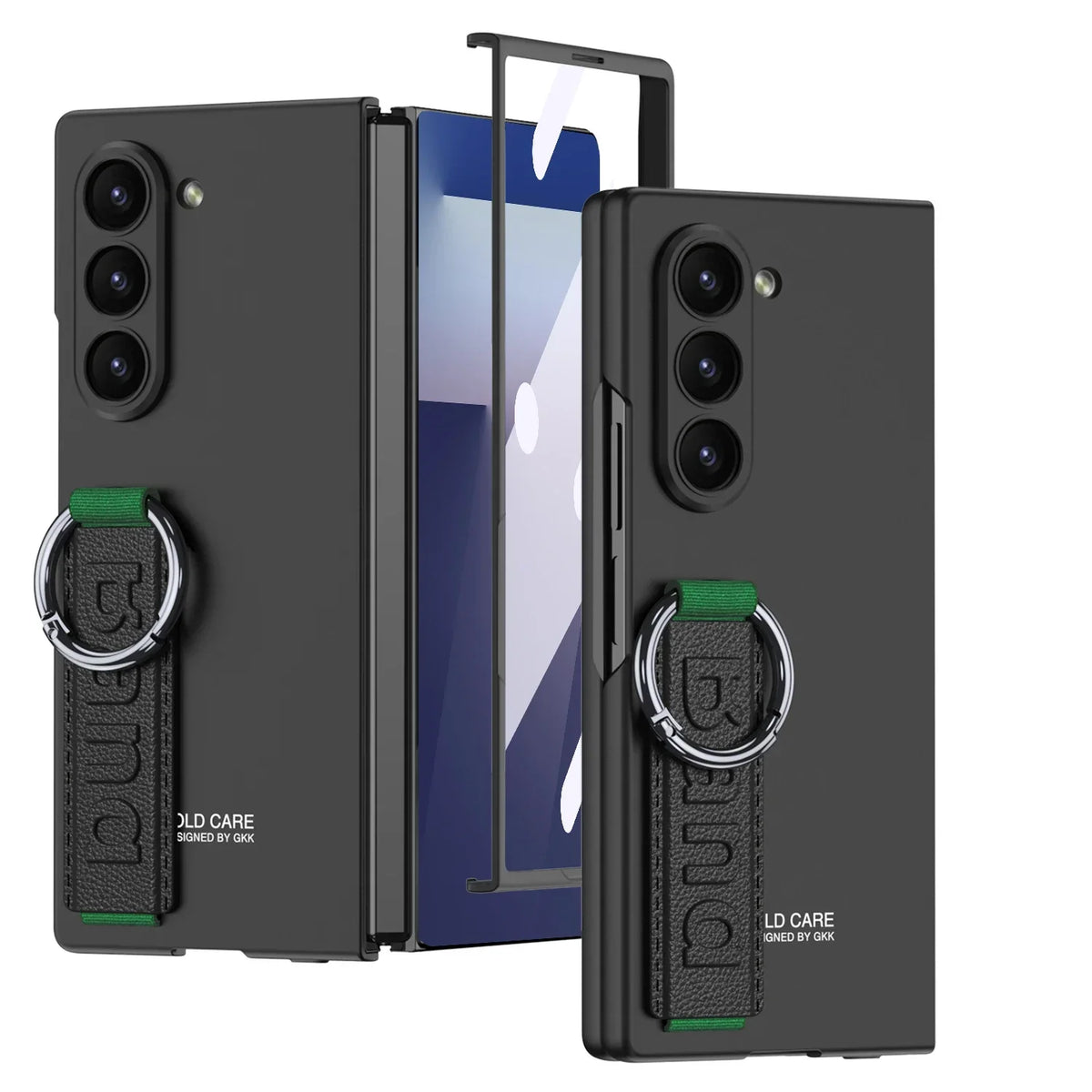 Elastic Wrist Strap Ring Protective Phone Case for Samsung Galaxy Z Fold 7 6 Fold7 Fold6 Shockproof Cover