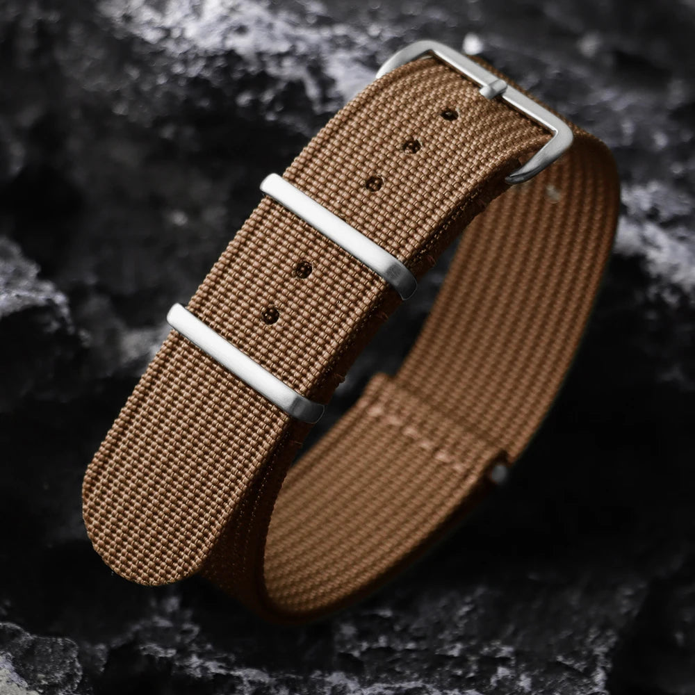 18/19/20/22mm Matte Buckle High Quality Fabric Watchband Woven Nylon Watch Strap One Piece Weave Watch Band for Omega for Seiko