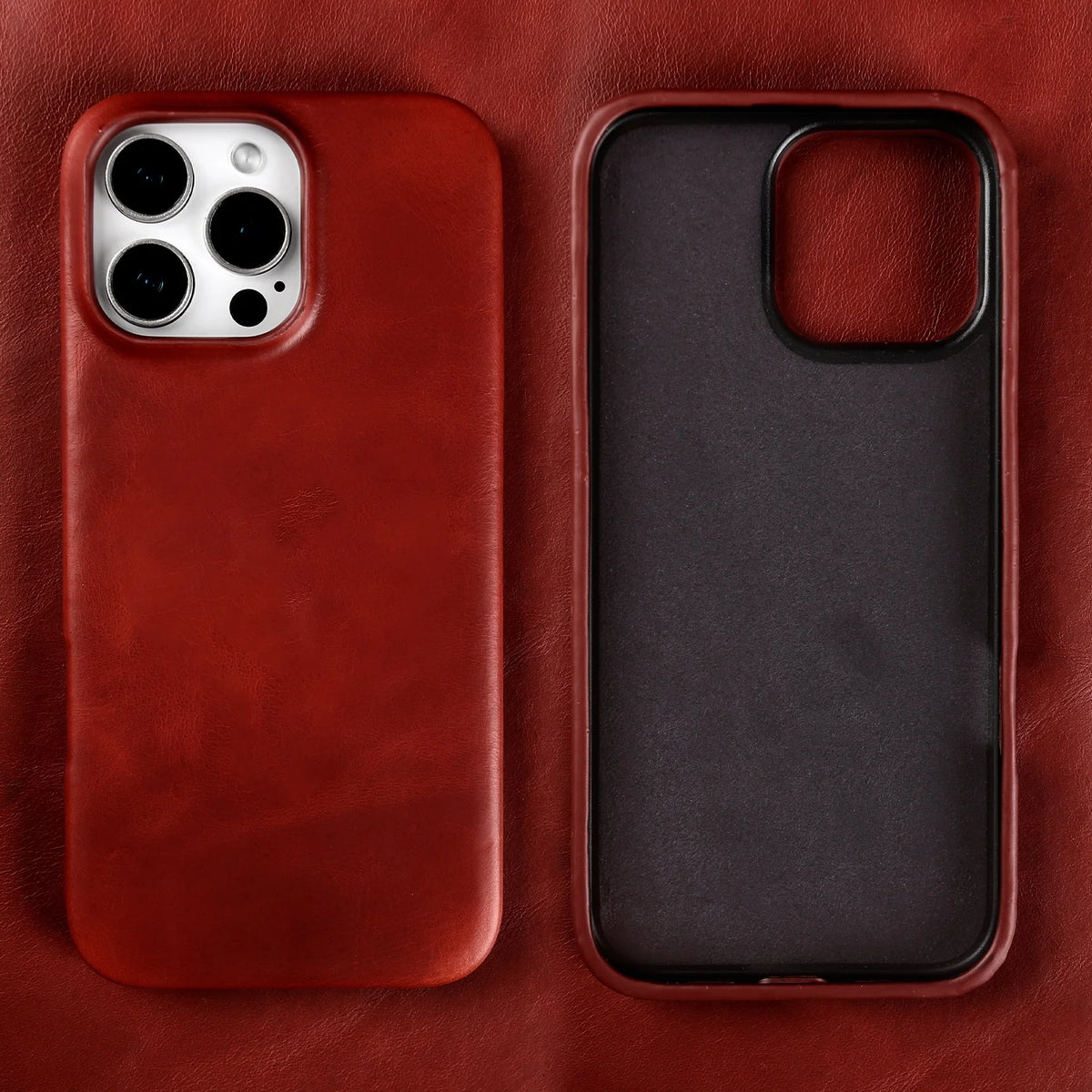 Retro For Iphone 16 Pro Max 15pro 14 13 11 Case Luxury Genuine Leather Cases for iphone15 Vintage Back Cover Phone Cases Fundas