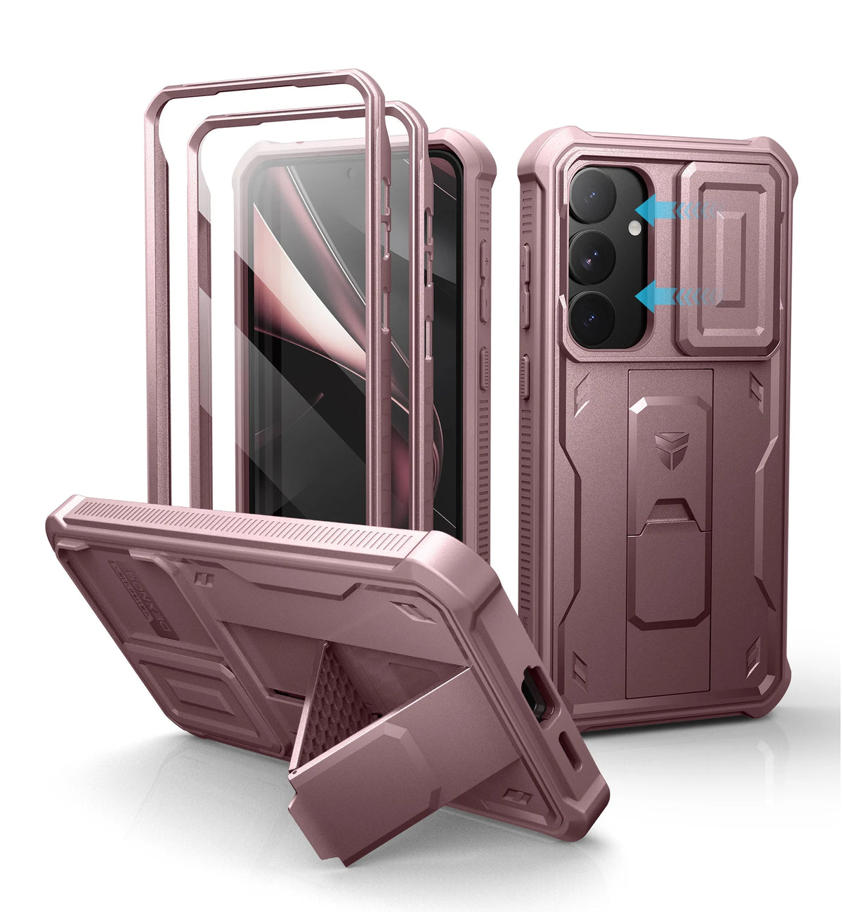 Dexnor For Samsung Galaxy S25/S25 Plus/S25 Ultra /S25 Edge 2025Case Full Body Shockproof Camera Cover &Built-in Screen Protector Kickstand