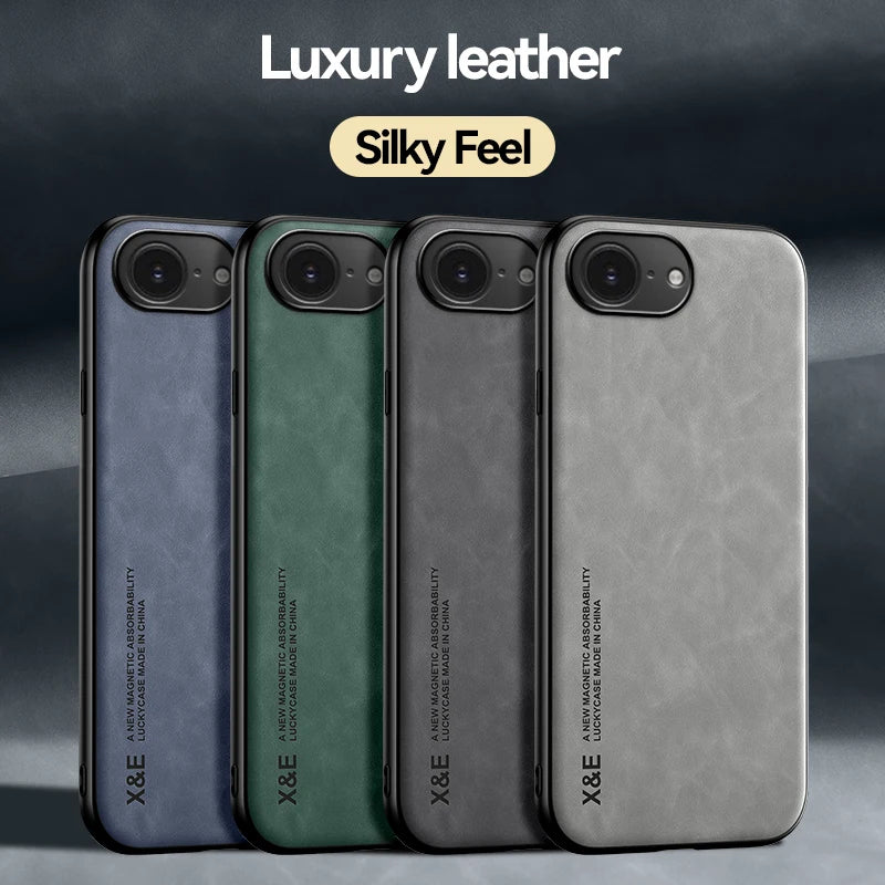 Magnetic Leather Case For iPhone 16E 17E iPhone16E iPhone17E 5G Shockproof Silicone Soft Case Cover