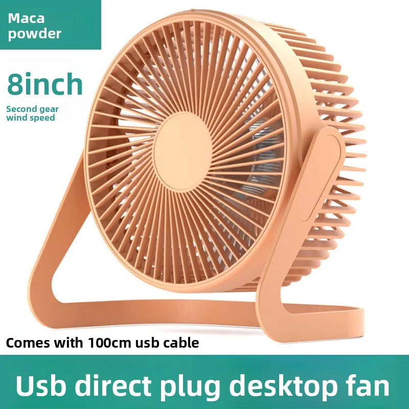 5 6 8 Inch USB Powered Mini Desktop Fan Strong Wind Quiet Portable Table Cooling Fan For Office Bedroom Dorm Student Home Use