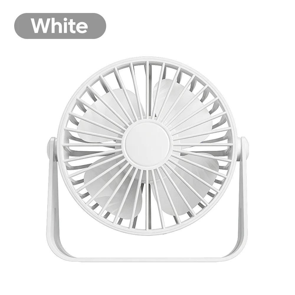 Mini USB Desktop Fan Portable 360° Adjustable Small Fan For Student Dormitory Computer Summer Gadget Home Desk Office
