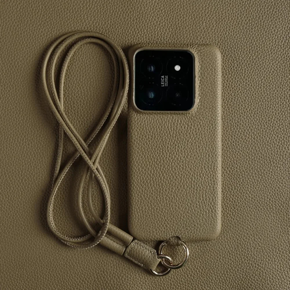Luxury Cowhide Genuine Leather Case For iPhone 16 Pro Max 15Pro 11 13 12pro 14Pro 14 Strap Crossbody Lanyard Phone Cover Coque