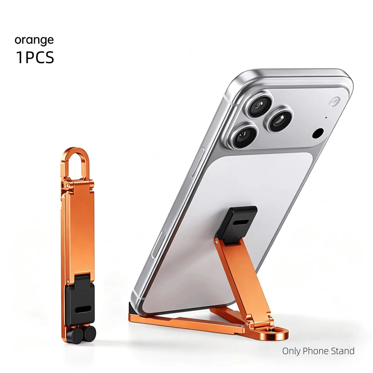 KEBIDUMEI Mini Foldable Keychain Phone Stand Multi-Angle Adjustable Lightweight Hands-Free Cell Phone Holder for Travel Desk