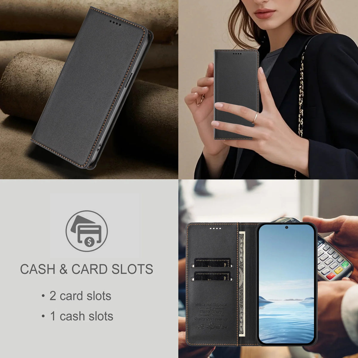 Leather Phone Case For Samsung Galaxy S26 Ultra S26 Edge S26 Plus S26 S25 Edge S25 Ultra S25 Plus S25 Flip Wallet