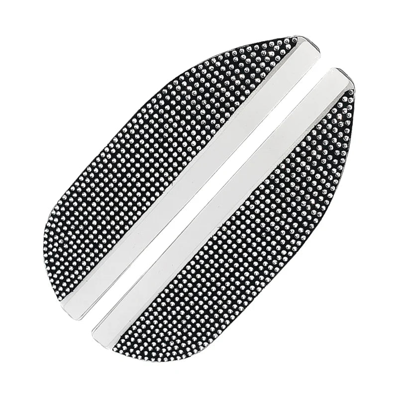 2pcs Glittering Rhinestone Car Rearview Mirror Rain Eyebrow Reversing Mirror Rainproof Artificial Diamond Rain Cover Anti