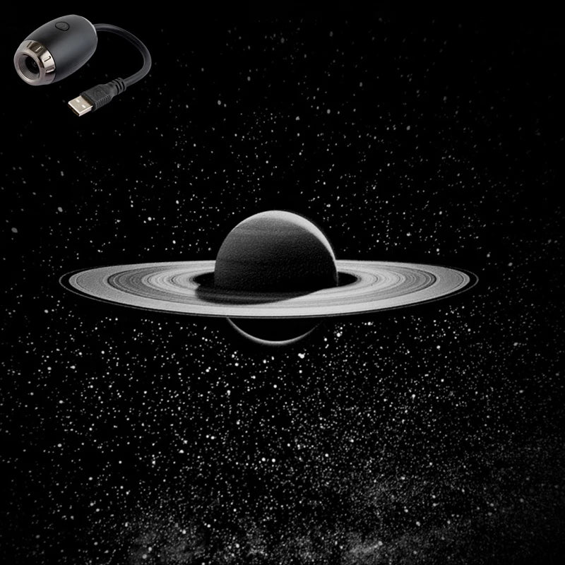 USB Galaxy Projector Light Car Roof Ambient Light Adjustable Focus Car Atmosphere Projection Lamp Romantic Room Star Night Light