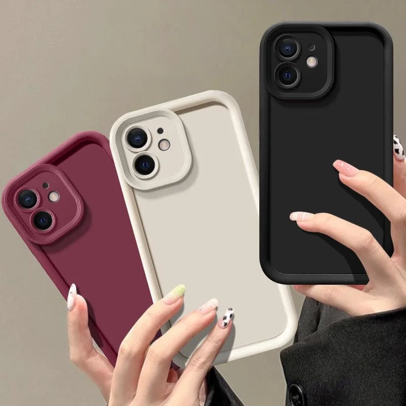 Candy Color Soft TPU Case For iPhone 17 17e 16 14 15 Pro Plus 13 12 11 Pro Max 16e Shockproof Silicone Phone Cover Fundas