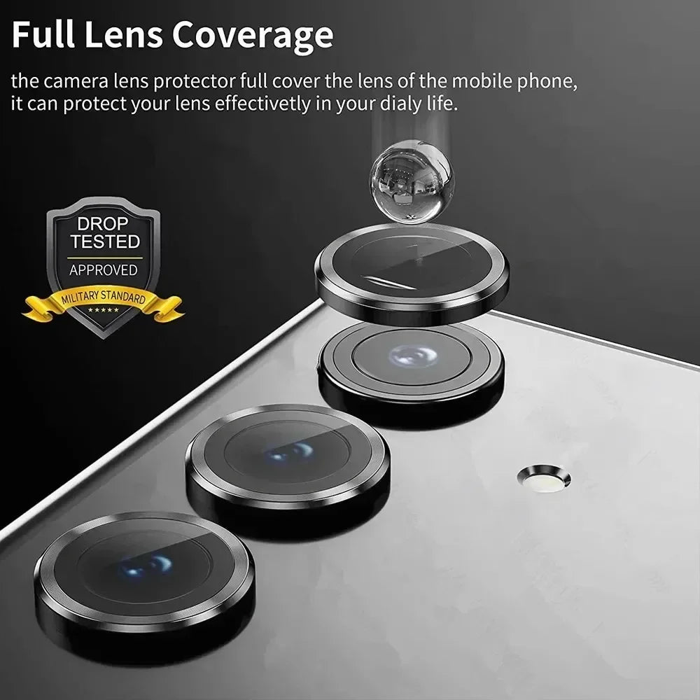 Metal Camera Lens Protector For Samsung Galaxy A57 A37 Anti Scratch 9H Tempered Glass Metal Ring For Galaxy A57 5G