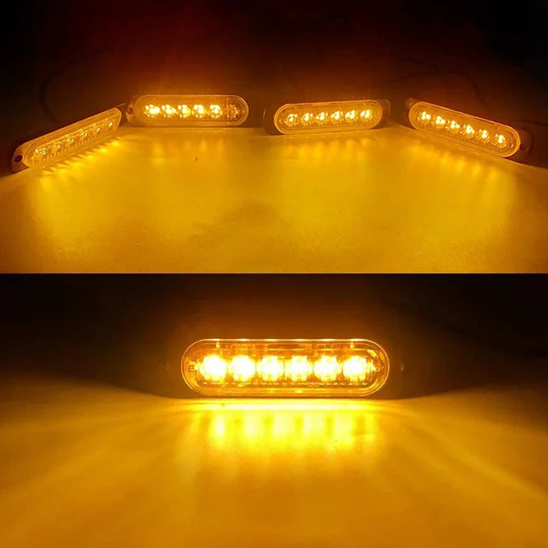 4 in 1 LED Warning Strobe Light Wireless Control 12V Car Grille Emergency Flash Signal Lamps Auto Stroboscope for Truck Offroad