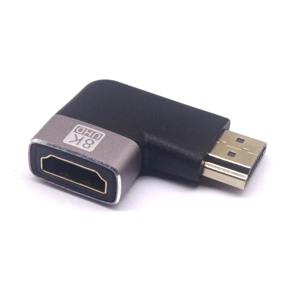 1/2pcs 8K 60HZ ultra high definition adapter HDMI2.1 male to female extension HDMI8K elbow 90 degree 270 degree adapter