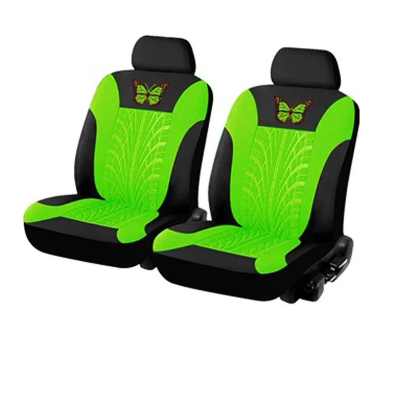 Car Seat Cover Full Set, Universal Butterfly Pattern Embroidery Auto Seat Cover Set