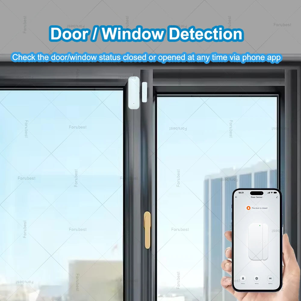Zigbee Door Sensor Window Sensor Smart Home Security Wireless Door Open Closed Anti-theft Contact Detector App Remote Monitor