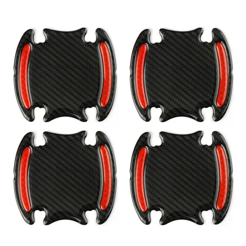 Universal Door Handle Sticker 3D Carbon Fiber Car Door Handle Paint Scratch Protector Sticker Auto Door Handle Scratch Cover