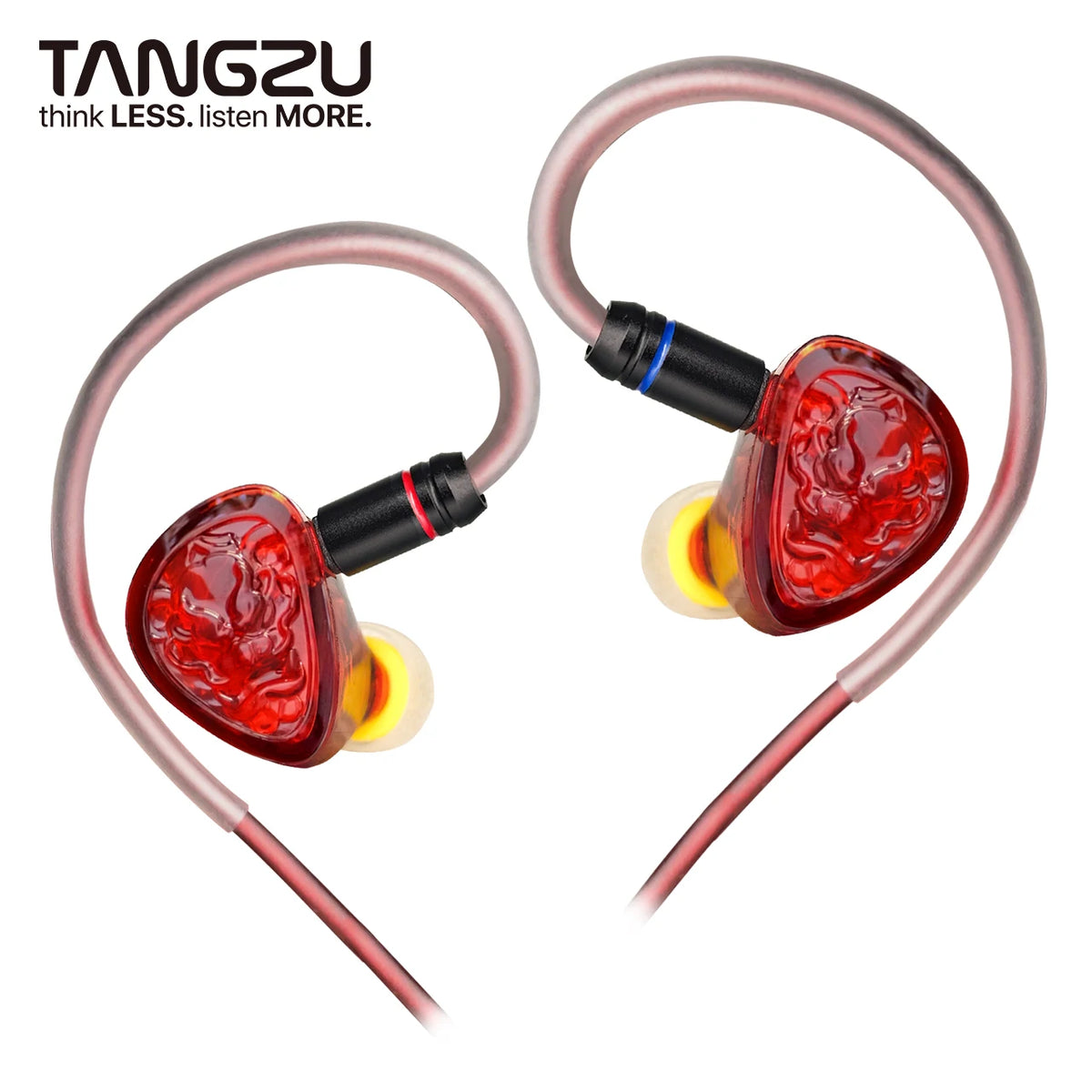 TANGZU WANER 2 Red Lion Bass Edition Dynamic Driver In-ear Earphones High-Quality Sound Comfortable Wearing Wired Earbuds