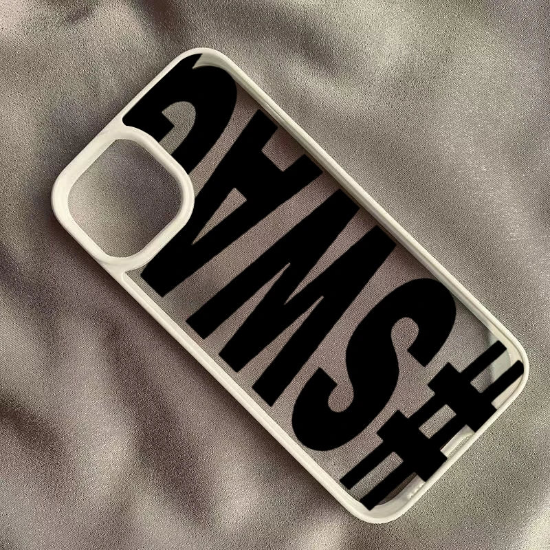 SWAG Bold Letter Phone Case for iPhone 16 15 Pro Max 14 13 11 12 Pro Max 17Air 16E X XR XS Max 7 8 Plus SE 2022 Shockproof Cover