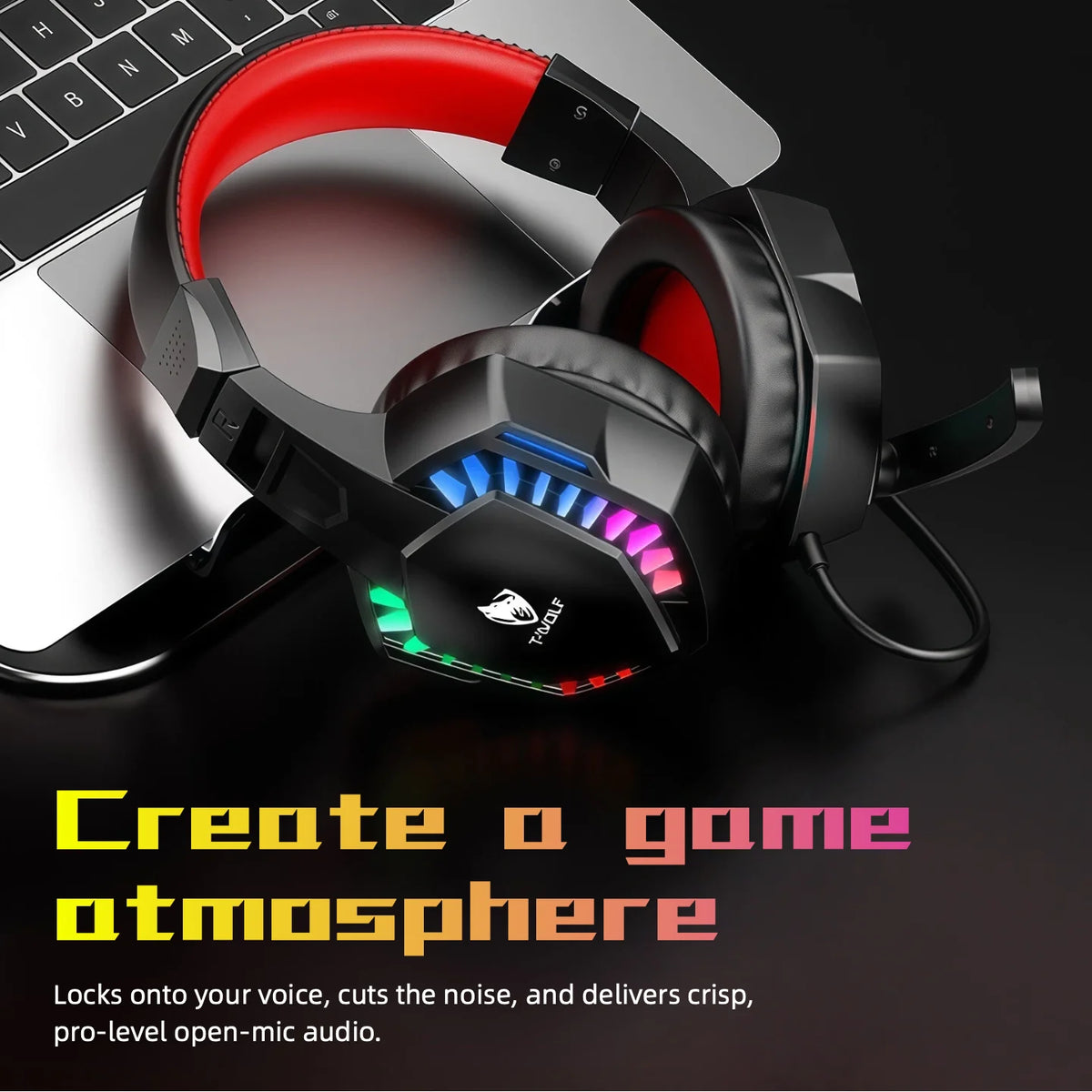 RGB Gaming Keyboard Mouse Headset Combo Wired USB 3.5mm LED Backlit Round Keycaps Gaming Set for PC Laptop PS4 Xbox Gaming Setup Back to School Gamer Gift