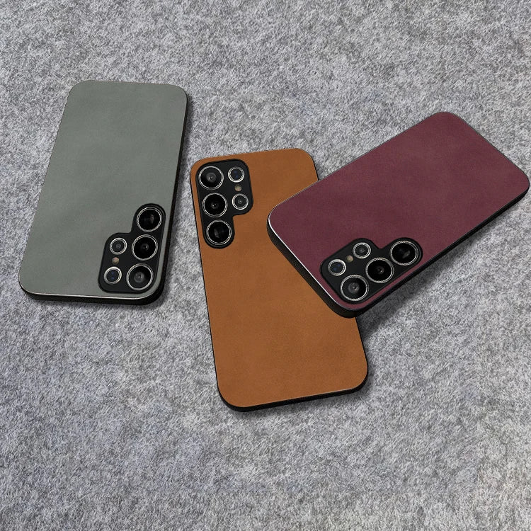 Luxury Leather Cover Case for Samsung Galaxy S25 S23 S24 Ultra Plus S22 S20 S21 FE Sheepskin Leather cover coque