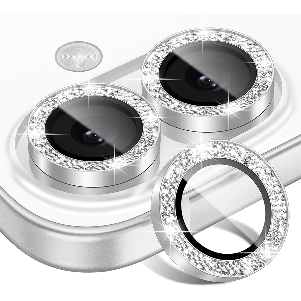 Glitter Cute Girly Camera Lens Protector Cover For iPhone 17 Air 17E 16E 16 E Pro Max 15 Plus 14 13 Mini 12 11 Phone Protection