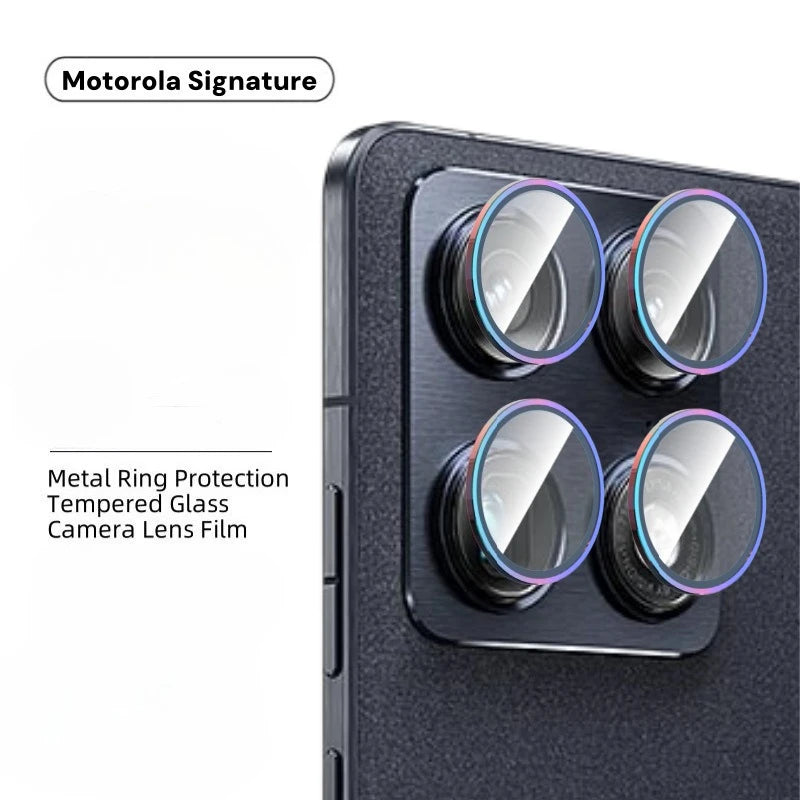 Rear Camera Protector Glass For Motorola Moto Signature Metal Ring Camera Protectors For Moto Razr Fold Lens Film Glass