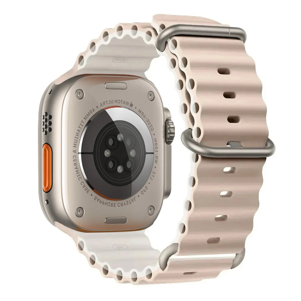 Ocean Band for Apple watch Ultra 3 Series 11 10 9 7 8 6 SE 49mm 45mm 46mm 42mm 44mm 40 41 Silicone bracelet correa iWatch Strap