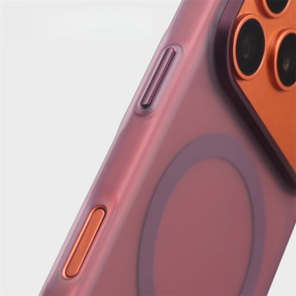For iPhone 17 16 15 18 Pro Max Air Business Simple Frosted Clear For Magsafe Case Shockproof Magnetic Charge Thin Hard Cover