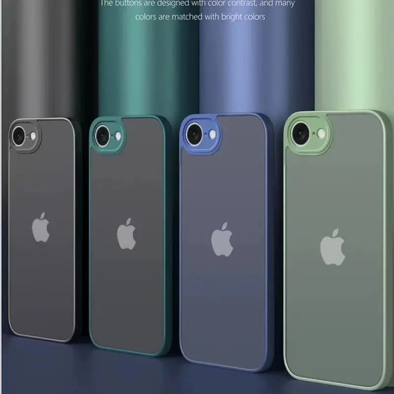 Shockproof New Armor Bumper Phone Case for iPhone 17E 16E Hard PC Cover Soft Bumper 2 in 1 Fashion Case iphone17e iphone16e Capa