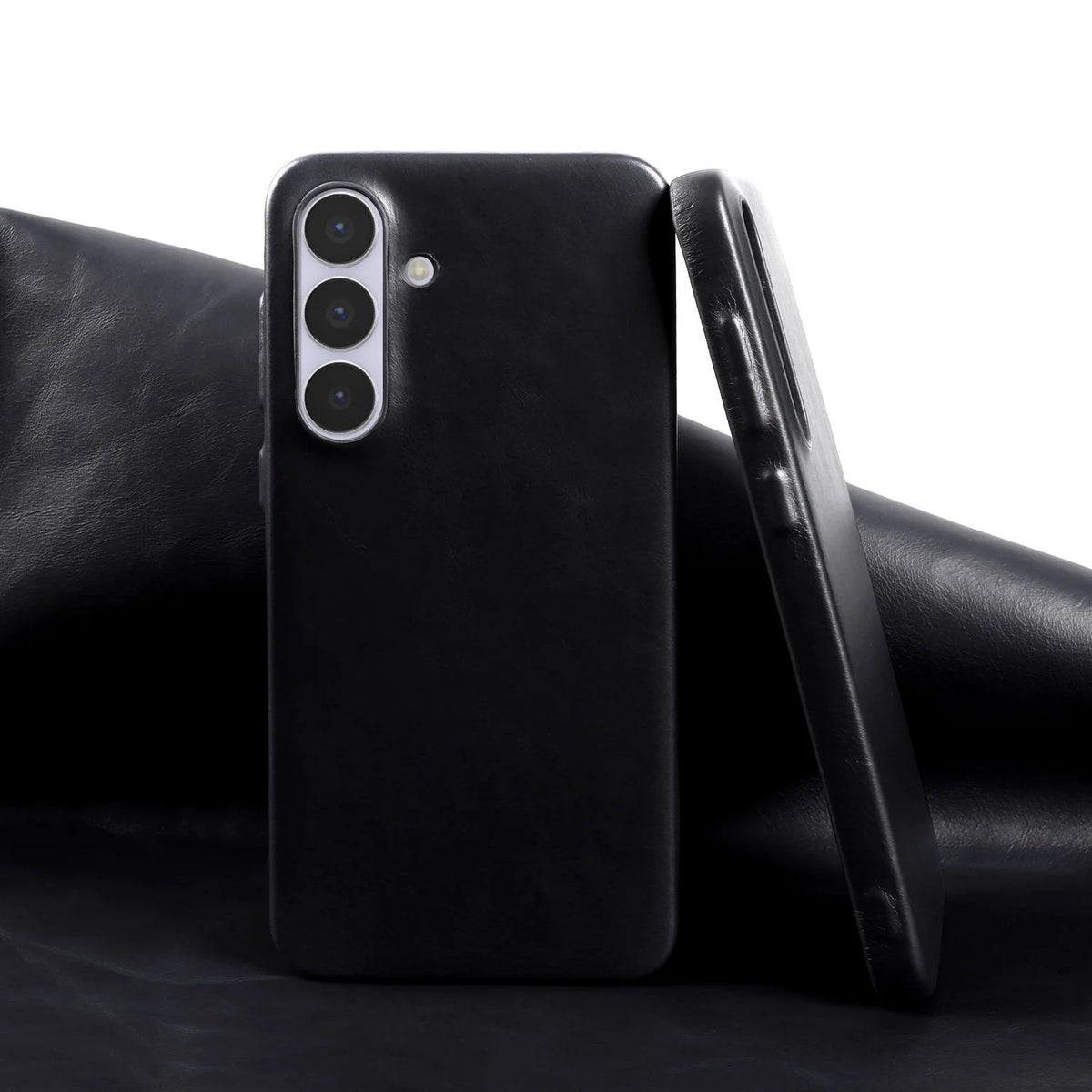 Premium Genuine Leather Back Case For Samsung Galaxy S25FE S26 S25Ultra S24 S23 S22 Business Full Covered Protective Phone Cases