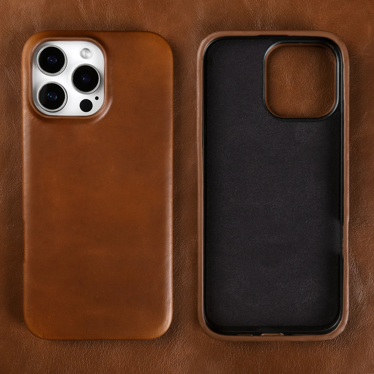 Retro For Iphone 16 Pro Max 15pro 14 13 11 Case Luxury Genuine Leather Cases for iphone15 Vintage Back Cover Phone Cases Fundas
