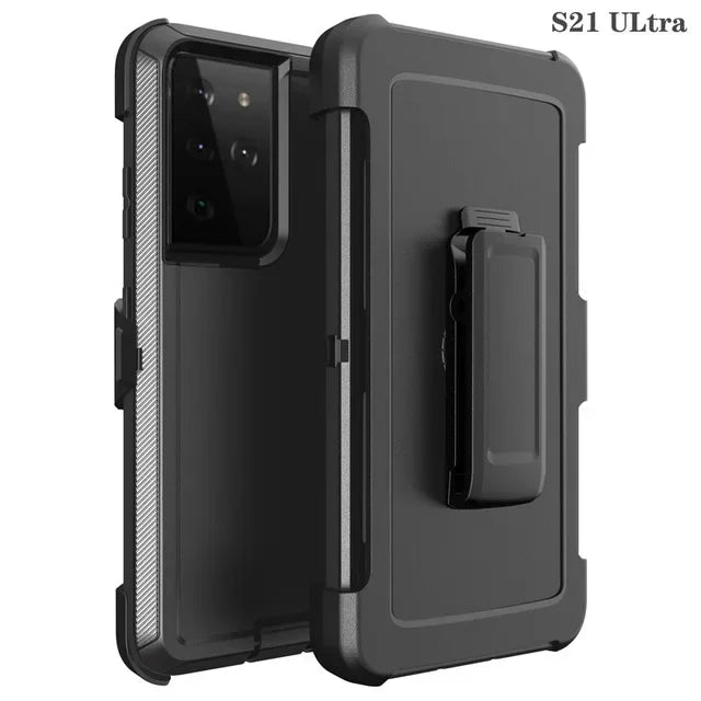 Armor Otter Case for Samsung Galaxy S26 S23 S22 S21 S20 S24 Ultra A17 A07 S25 edge Heavy Duty Shockproof +Belt Clip Box Case