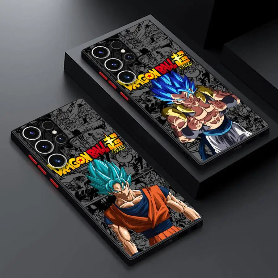 Back Phone Cover Case for Samsung Galaxy S23 Ultra S21 S22 Plus S25 Edge S24 FE S20 S9 S10 Dragon Ball Saiyan 4 Son Goku