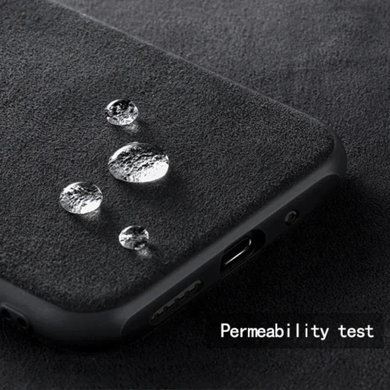 Italian Alcantara Case for Samsung S24 Ultra Plus S23 S22 S21 Fold 6 Flip 6 Flod 5 Luxury Business Supercar Same Leather Case