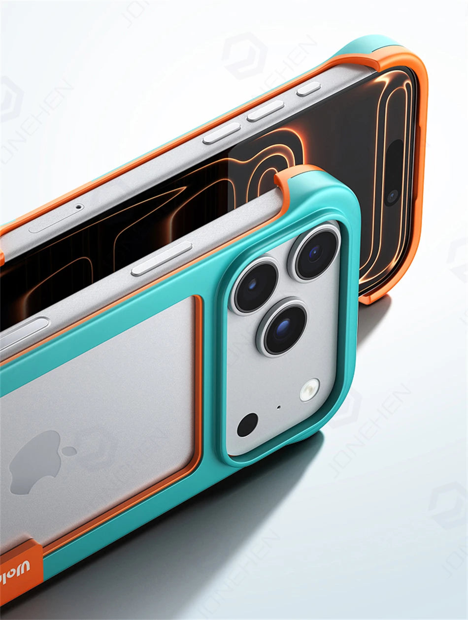 Candy Color TPU Bumper 17pro Case Silicone Shockproof Frame Case For iPhone 12 13 Mini Air 14 15 16 17 18 Pro Max No Back Cover