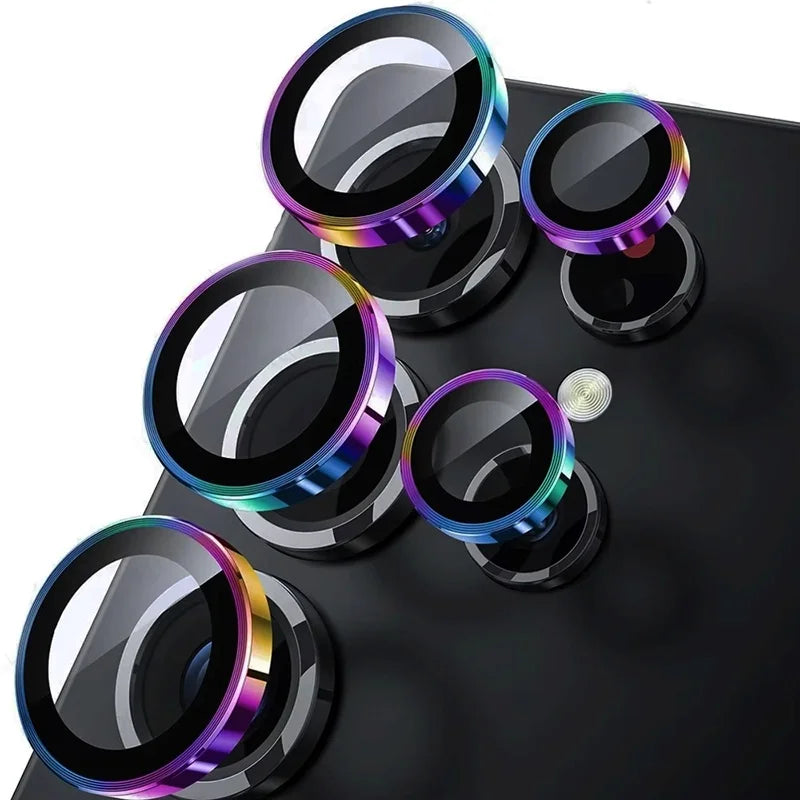 Metal Tempered Glass HD Camera Lens Protector For Samsung Galaxy S24 S23 Plus Ultra FE Transparent Anti Scratch Protective Film