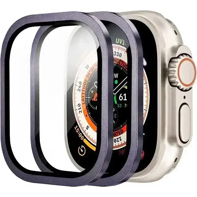2PCS HD Metal Tempered Glass For Apple Watch Ultra 49mm Screen Protector Anti-Scratch Bumper Full Film for IWatch Ultra 49mm
