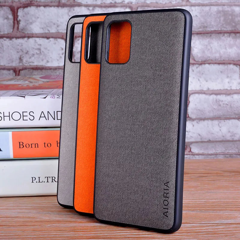 Case for Samsung Galaxy Note 10 Lite Plus coque Luxury textile Leather skin soft TPU cover for samsung note 10 lite case capa