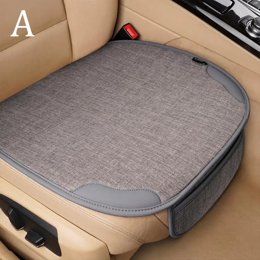 Car Breathable Flax Seat Cover Universal Front Seat Anti Dust Anti Scratch Protector Cushion Covers For Car Interior Accessories