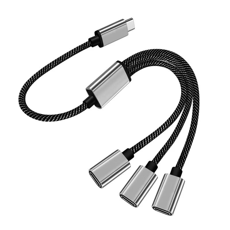 USB Type C Hub Extensions 4 Port USB Cable Splitter OTG High Speed Transfer Adapter Portable Converter For PC Laptop Macbook Pro