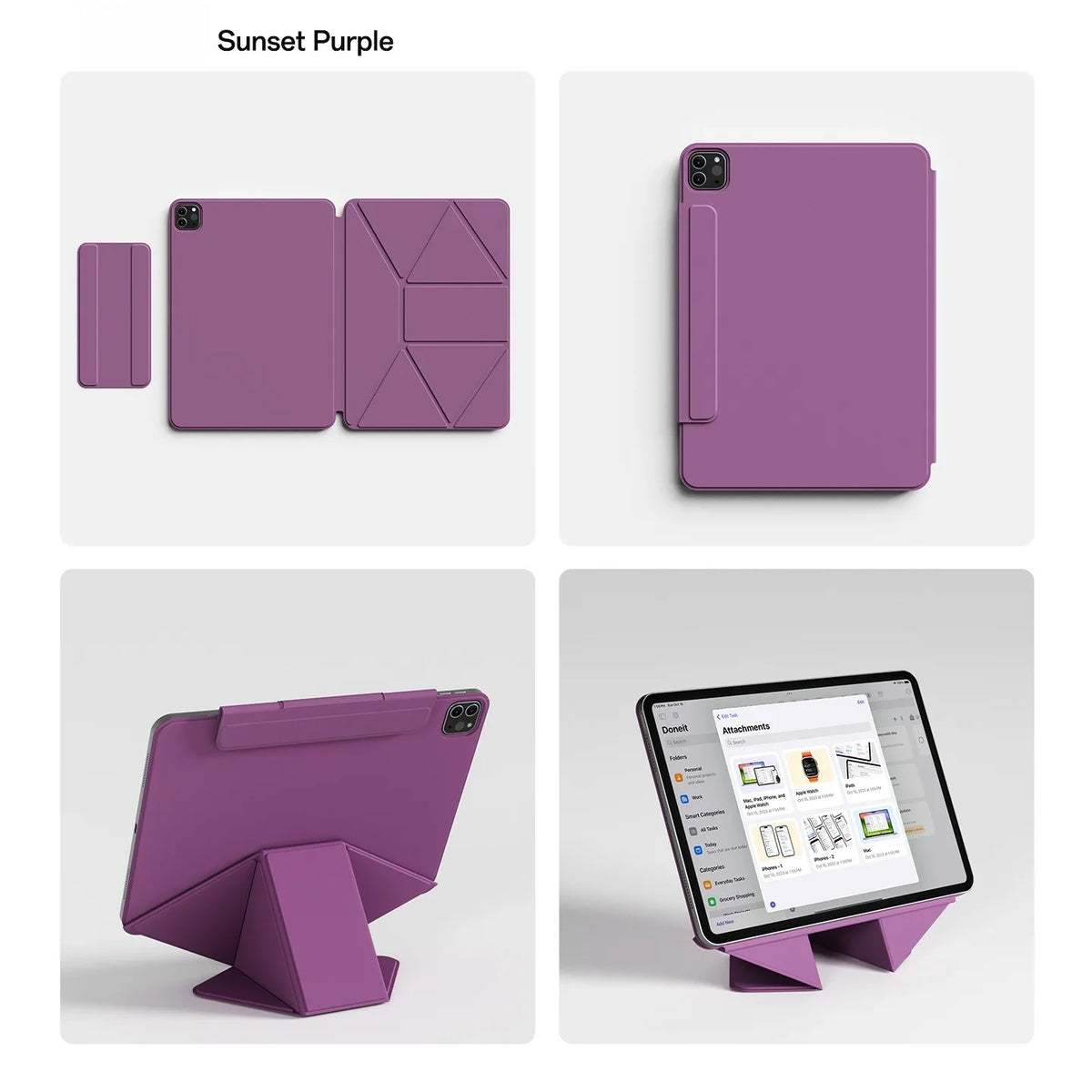ZOYU Smart Folio Cover for iPad A16 11th 2025 iPad Air 11 Funda iPad Pro 13 12.9 4/5/6th Gen Mini 8.3 A17 Pro Magnetically Capa