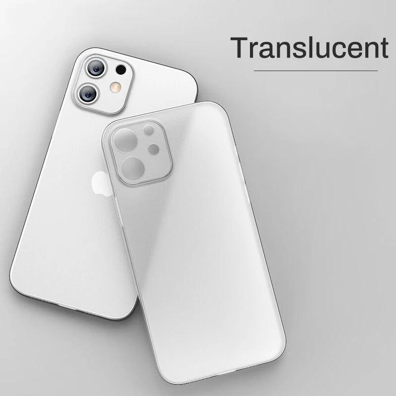 For Iphone 11 12 13 14 15 16 17 Air plus Pro Max Mini X Xr XsMax 0.2MM Thickness Slim Cover Cases Ultra Thin Matte Phone PP Case