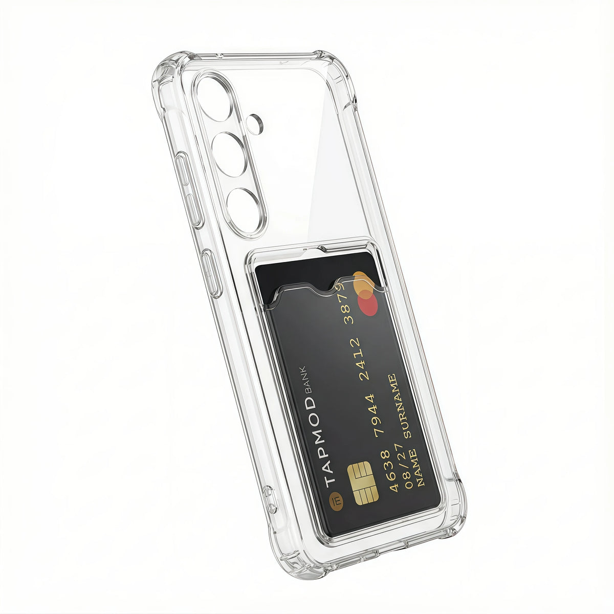 Clear Shockproof Silicone Phone Case For Samsung Galaxy S26 S25 S24 S23 S22 S21 Plus S20 FE Note 20 Ultra Card Slot Back Cover