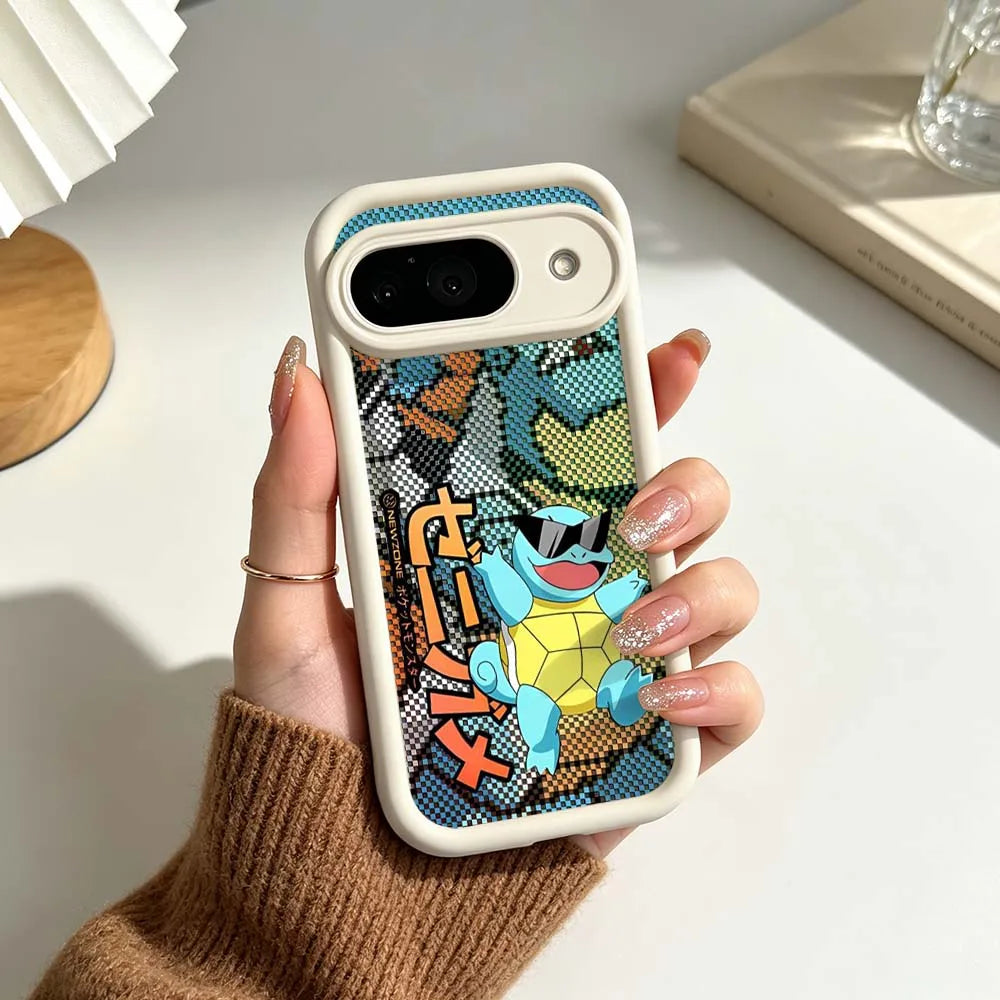 P-Pokemons R-Rayquazas Luxury For Google Pixel 10 9 8A 8 7 7A Pro XL 5G Eye Ladder Soft Silicon Shockproof Cover Phone Case