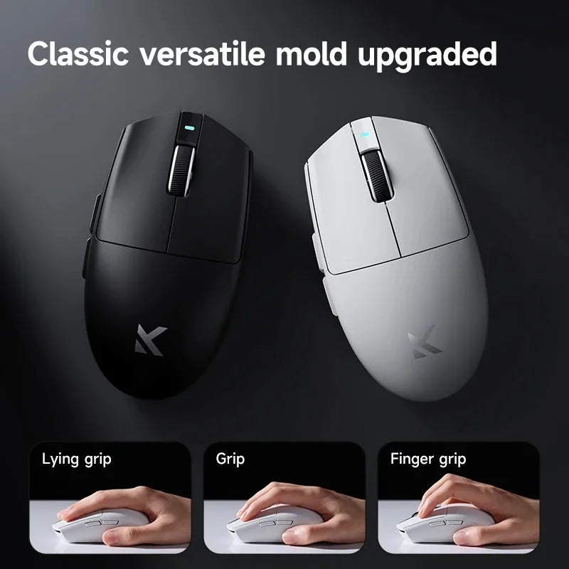 MCHOSE G3 V2 Wireless Gaming Mouse PAW 3311 Sensor Tri-mode 800mAh All-Around Grip Omron Mechanical Switches TTC Silver Wheel