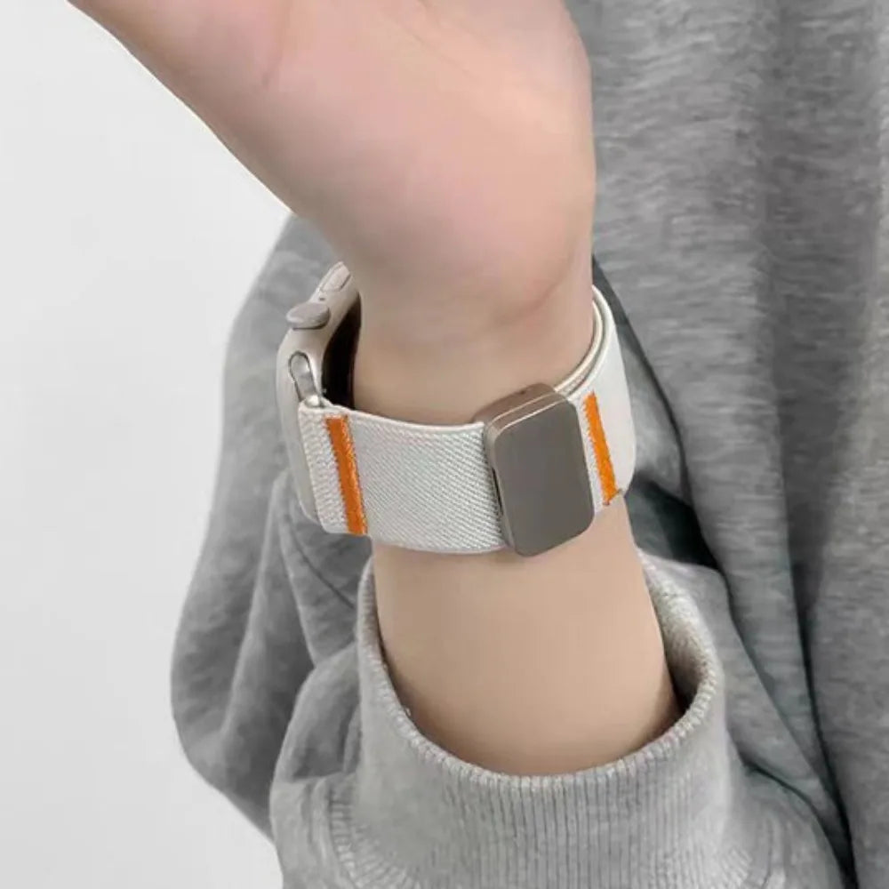 Nylon Strap for Apple Watch Band 49mm 46mm 42mm 45mmm 41mm 44mm 40mm Magnetic Bracelet Correa iWatch Ultra 11 10 9 8 7 6 5 SE 3
