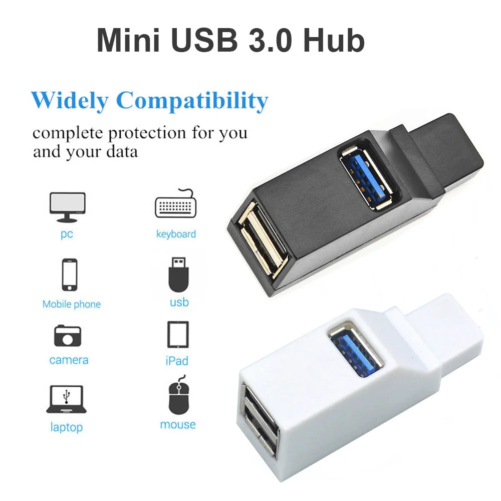 USB 3.0 HUB Extender Car Splitter Multi Port USB Hubs 2.0 Laptop Office Multi Function USB Reading Adapter For PC Laptops U Disk